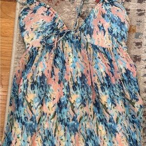 Multicolor Halter Dress